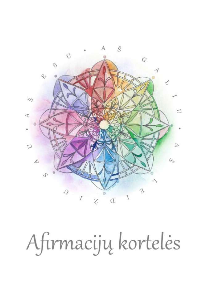 Afirmacijų kortelės „Aš esu. Aš galiu. Aš leidžiu sau“