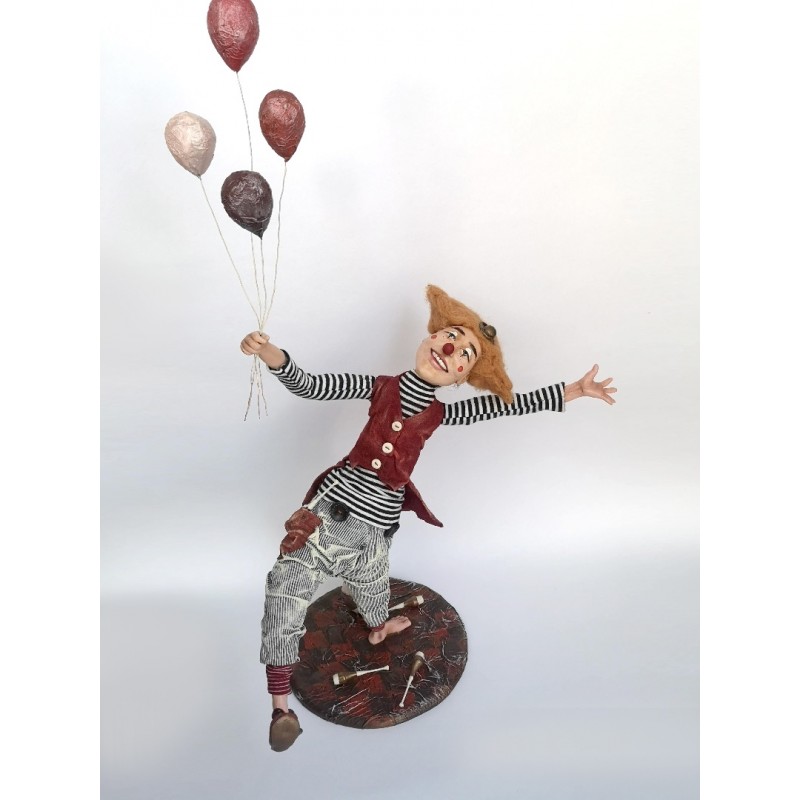 Interjerinė lėlė „Klounas su balionais“