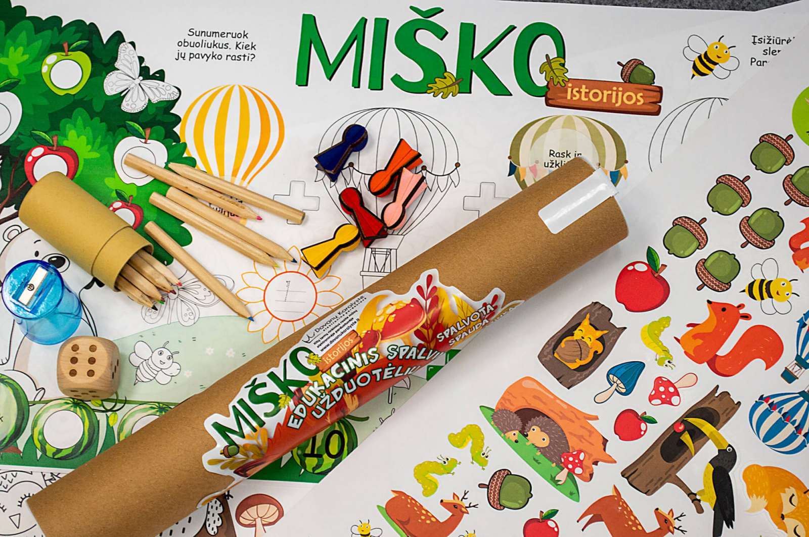 „Miško istorijos“ užduočių ir spalvinimo edukacinis rinkinys