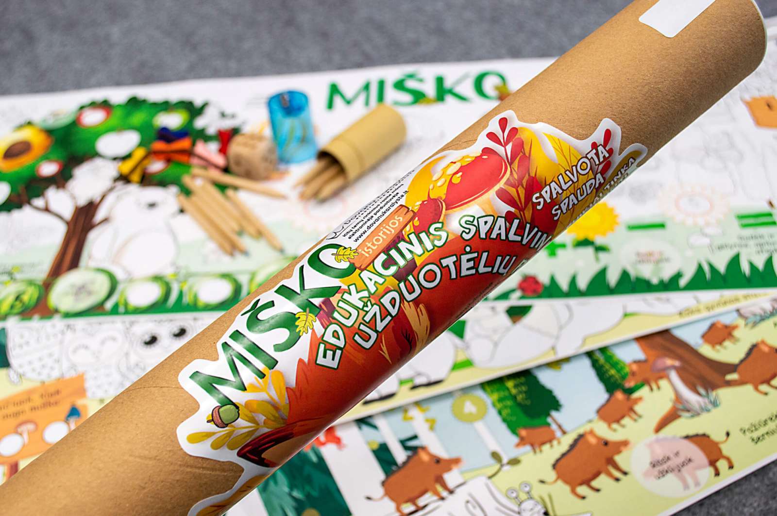 „Miško istorijos“ užduočių ir spalvinimo edukacinis rinkinys