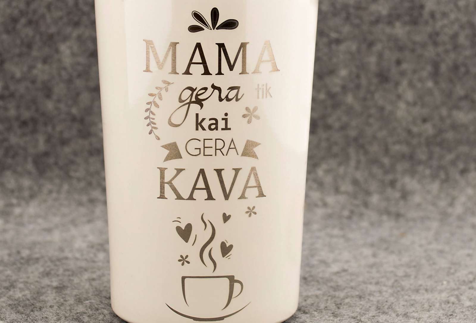Vardinis termosinis puodelis „Gera mama"