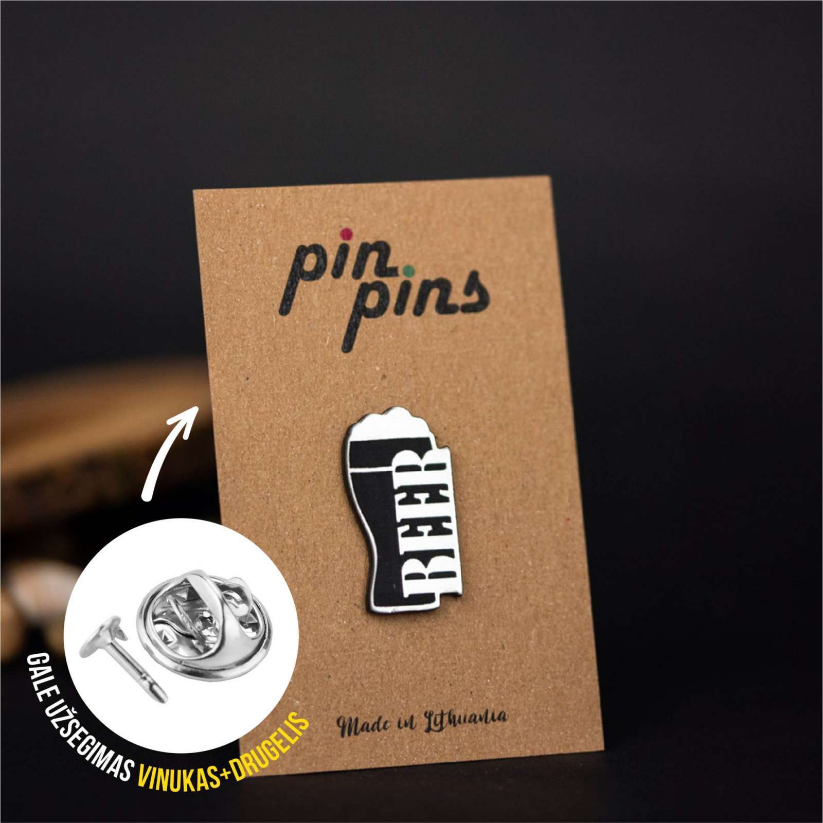 B.E.E.R master įsegamas Pin ženkliukas sagė