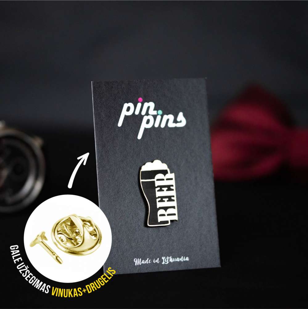 B.E.E.R master įsegamas Pin ženkliukas sagė