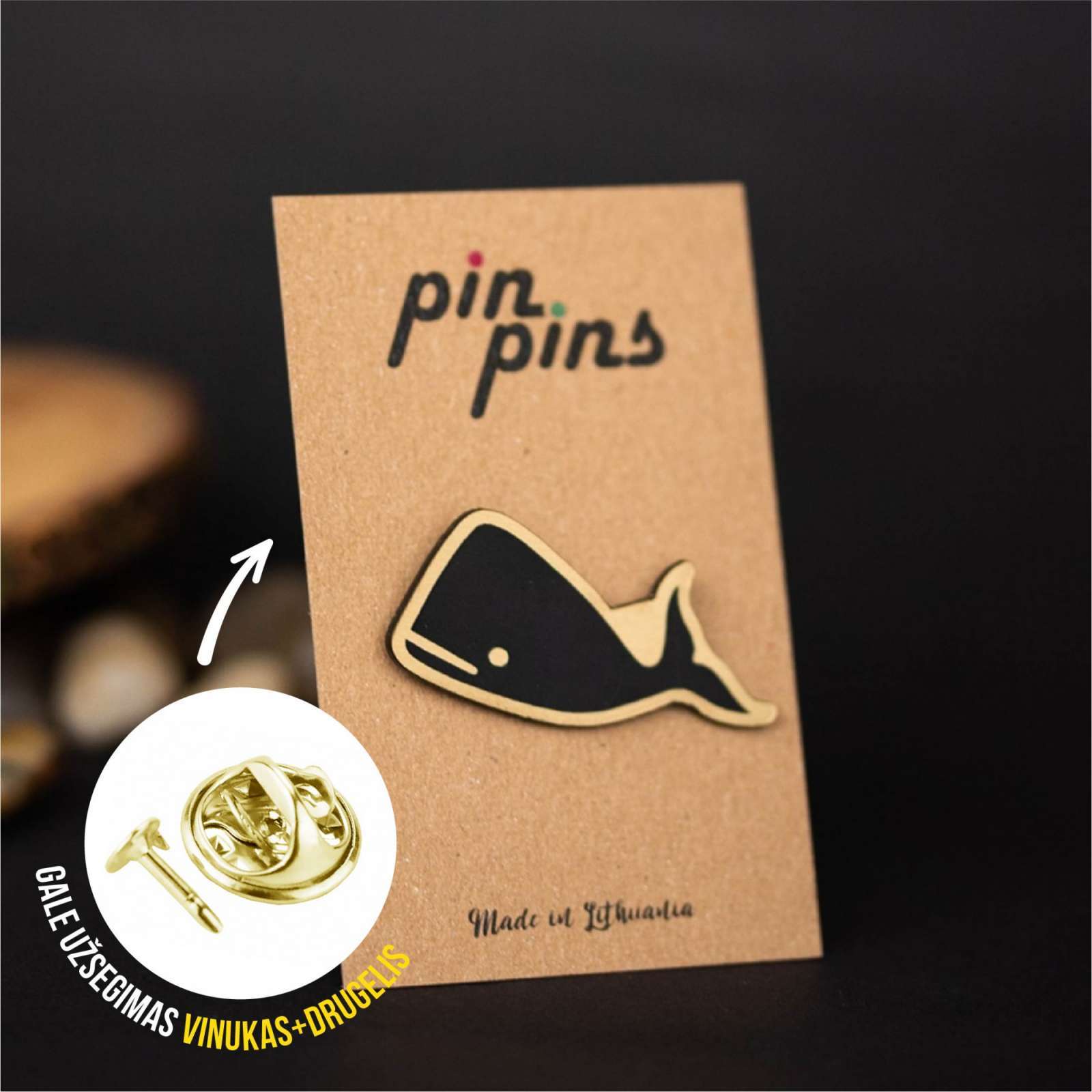 Banginis Whale įsegamas Pin ženkliukas sagė