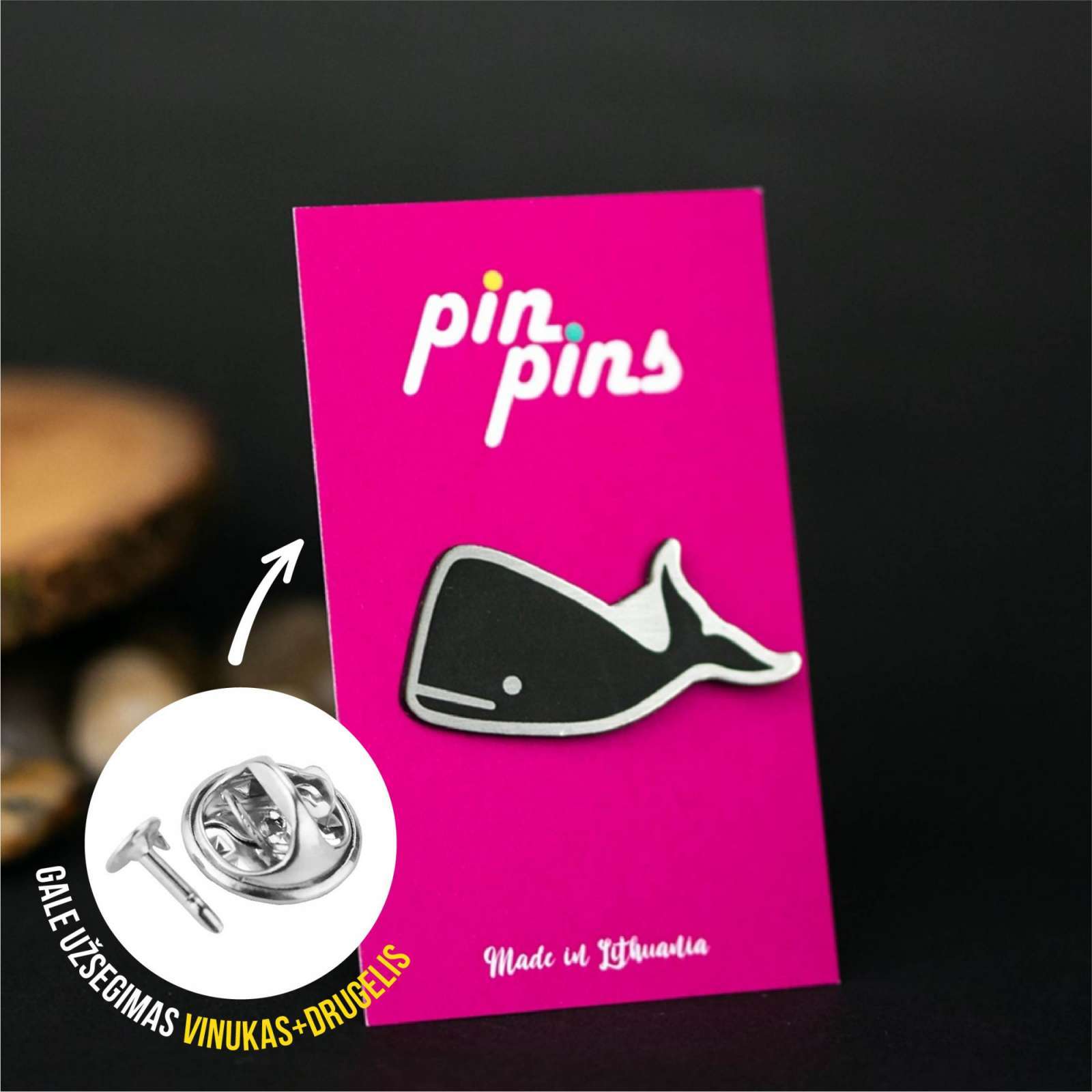 Banginis Whale įsegamas Pin ženkliukas sagė