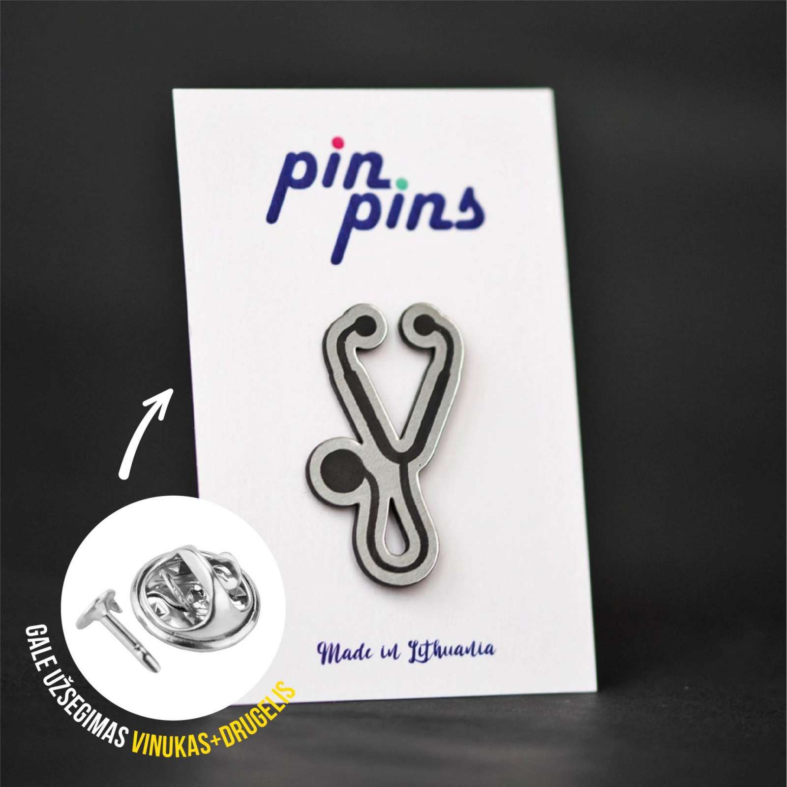 Daktaro Gydytojo Doctor stetoskopas Pin ženkliukas