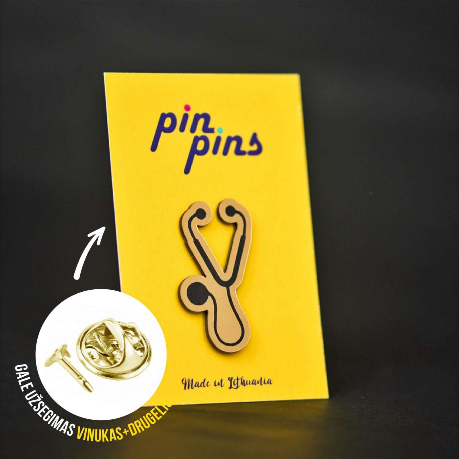 Daktaro Gydytojo Doctor stetoskopas Pin ženkliukas