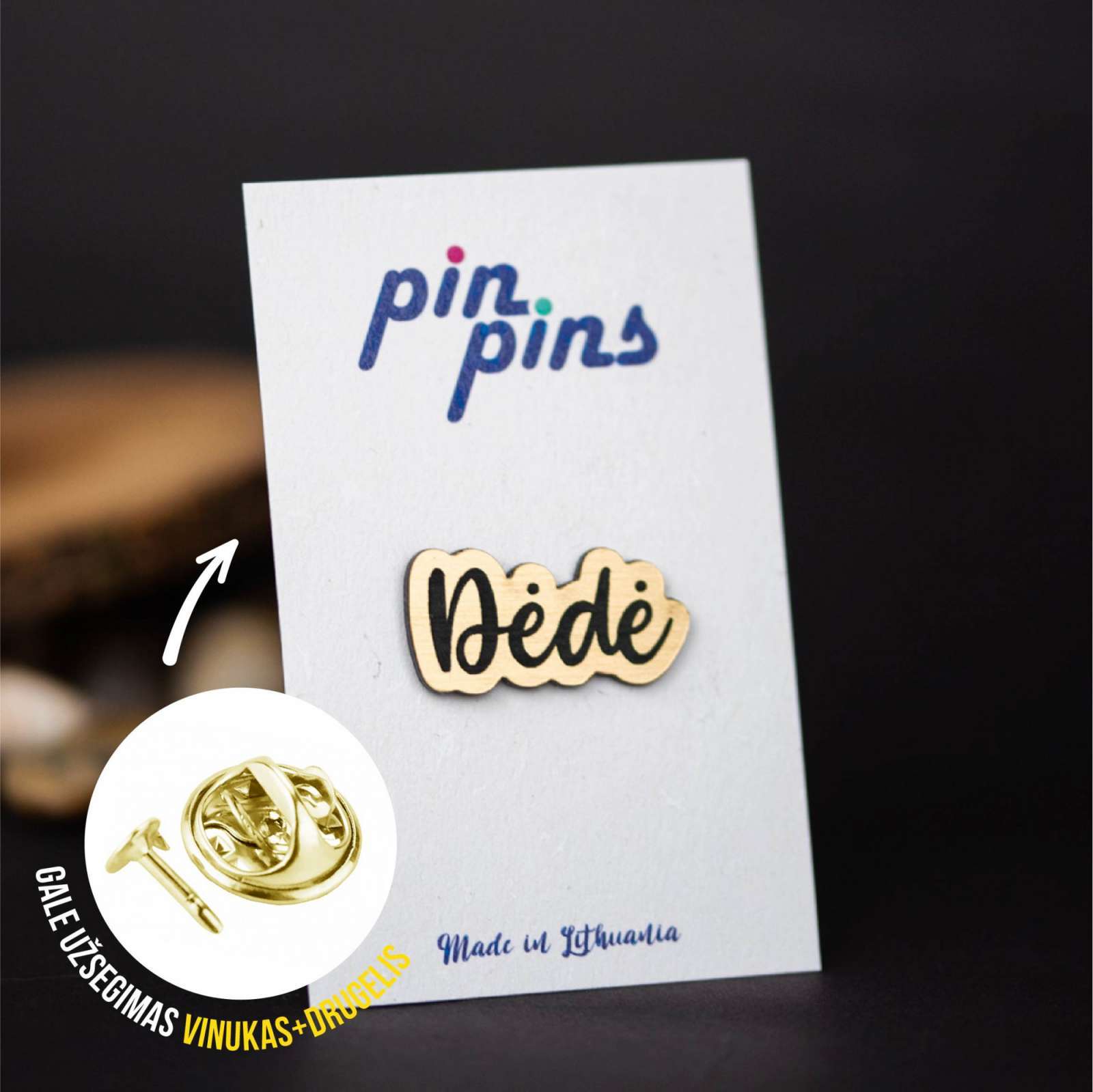 Dėdė įsegamas Pin ženkliukas sagė