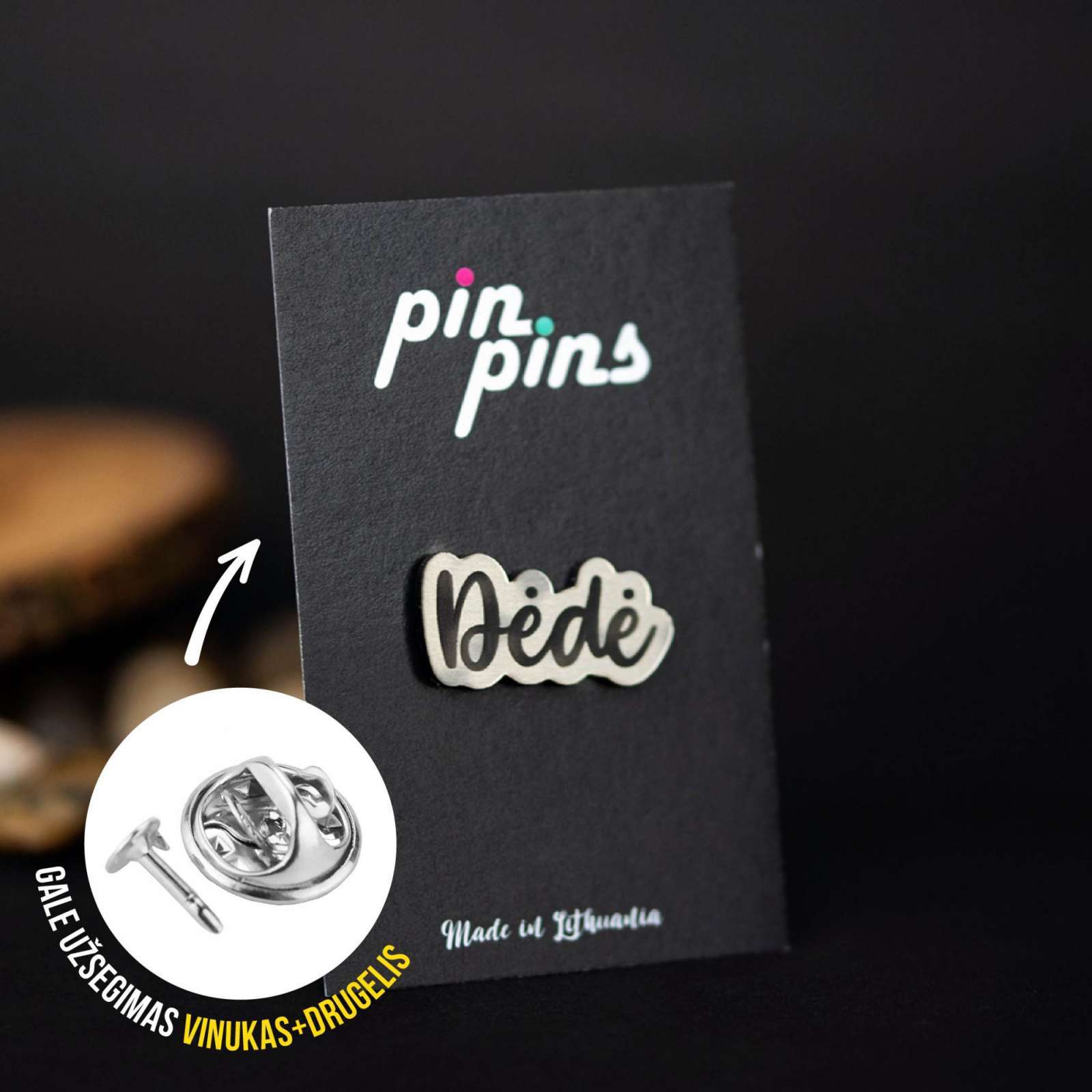Dėdė įsegamas Pin ženkliukas sagė