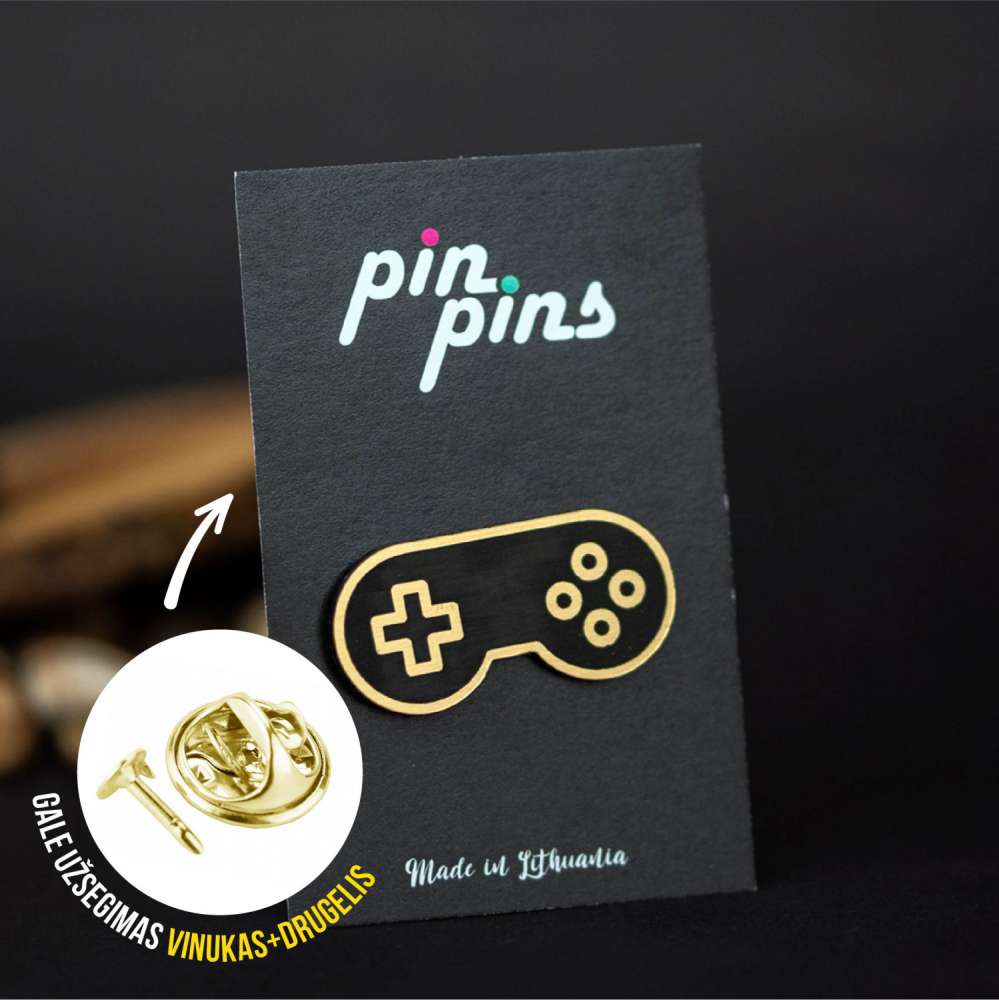 Gamer Game Controller įsegamas Pin ženkliukas sagė drabužio aksesuaras