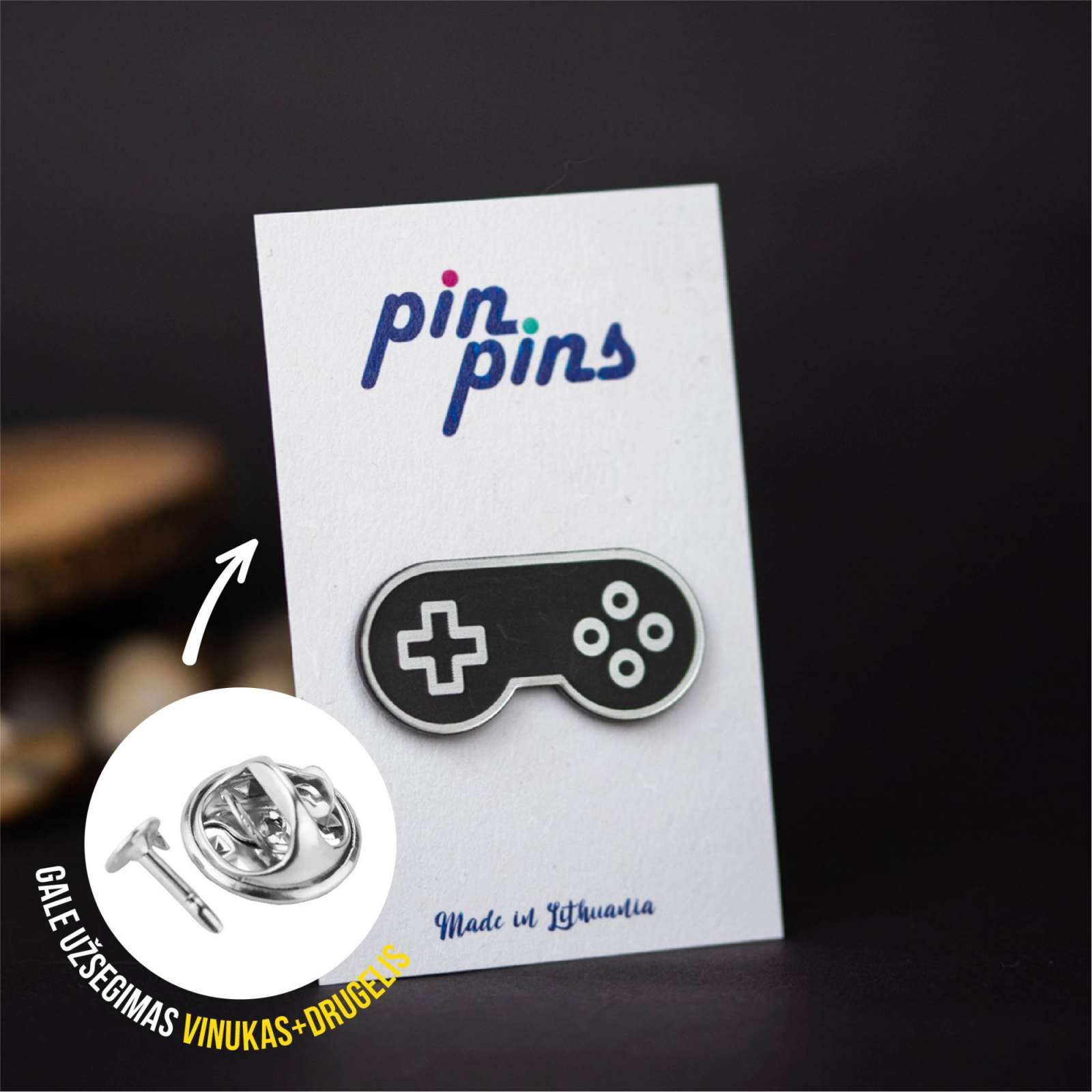 Gamer Game Controller įsegamas Pin ženkliukas sagė drabužio aksesuaras