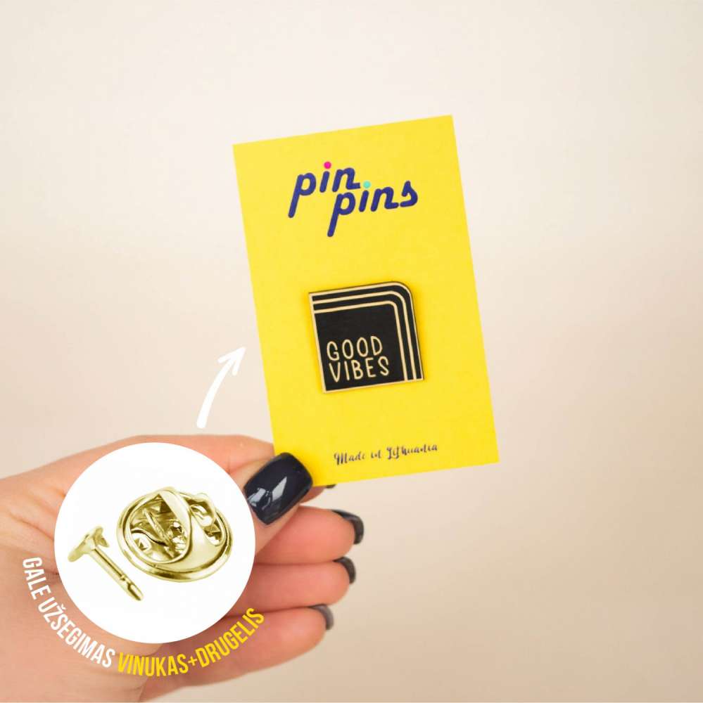 Good Vibes įsegamas Pin ženkliukas sagė drabužio a