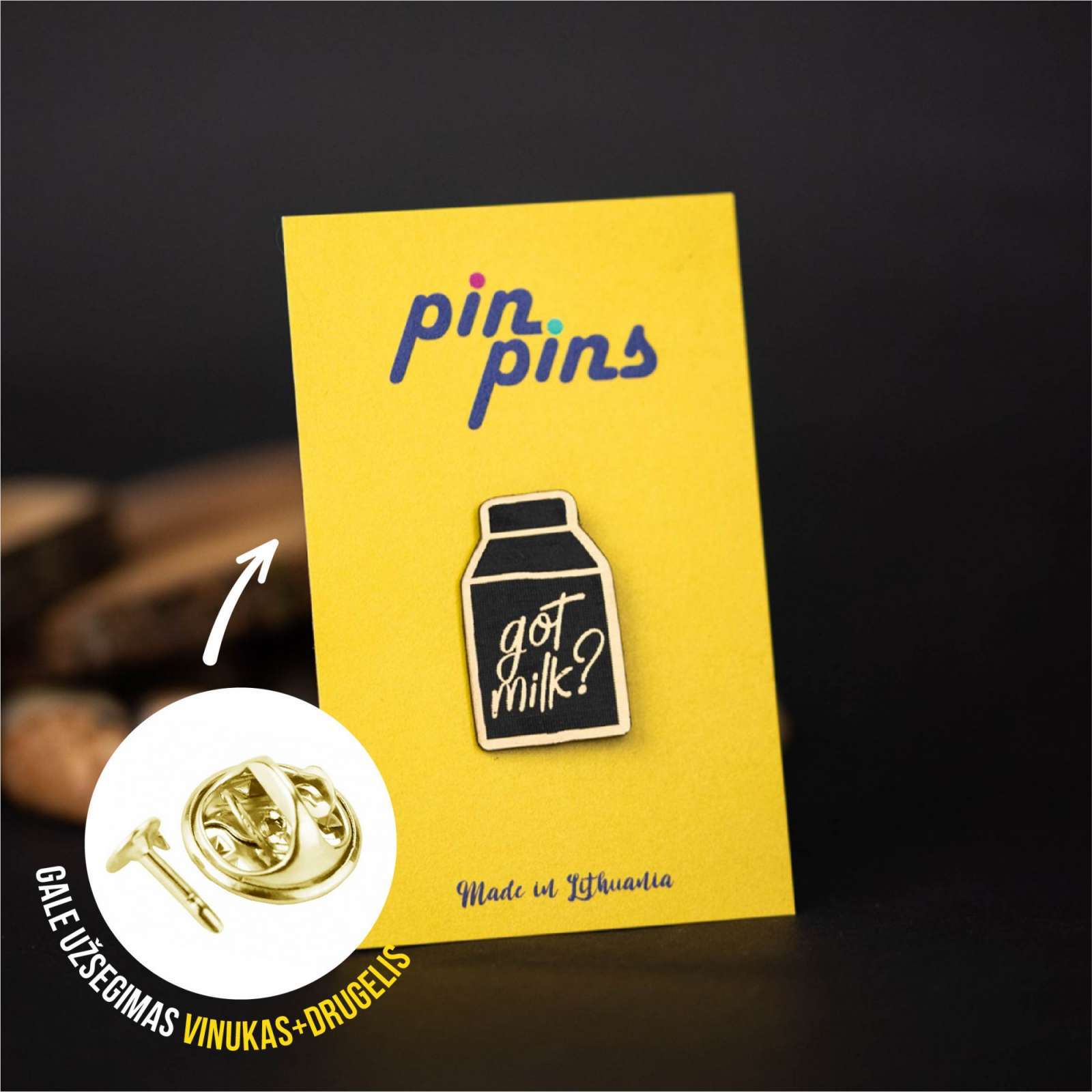 Got Milk? Įsegamas Pin ženkliukas sagė