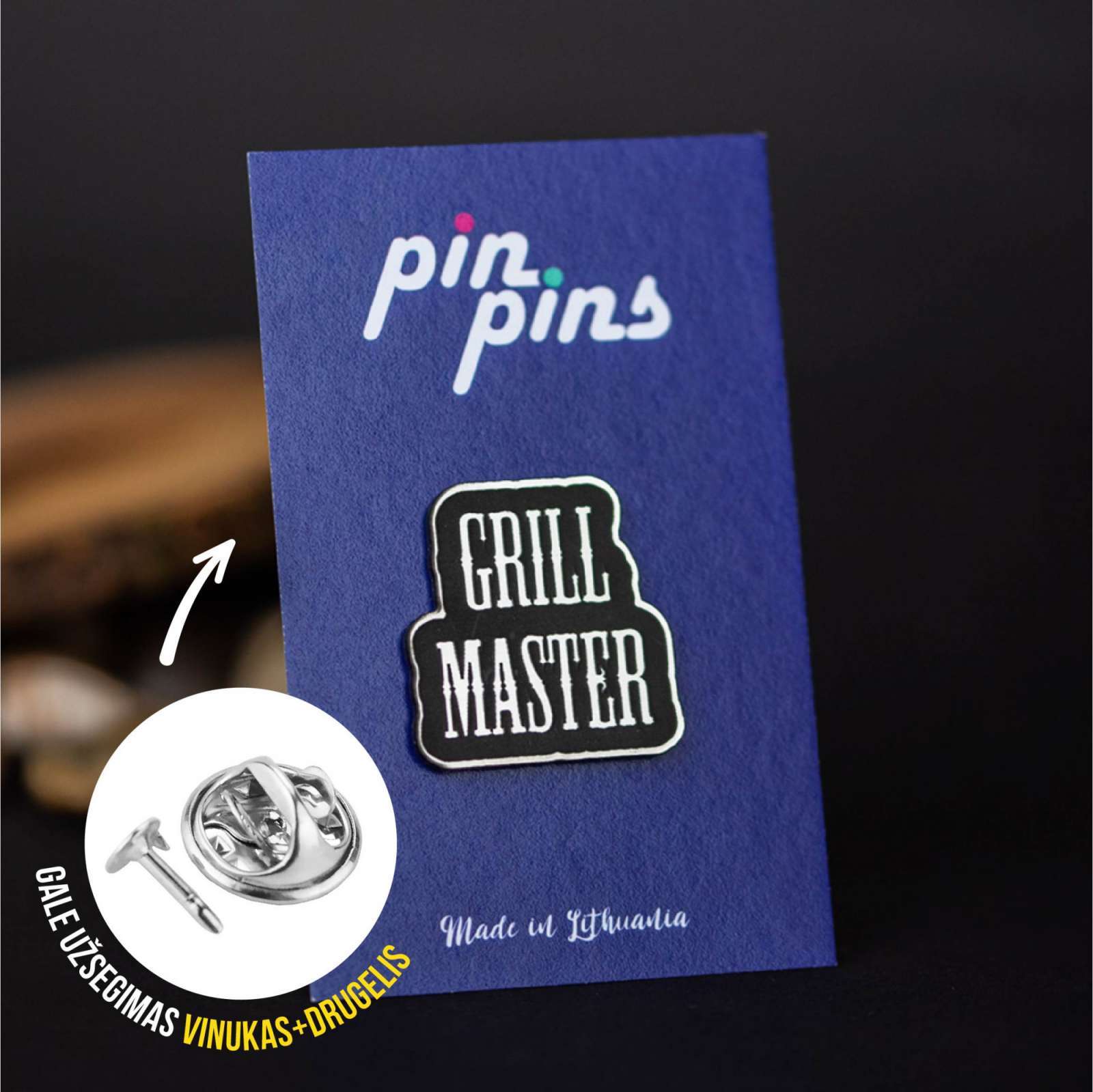 Grill Master įsegamas Pin ženkliukas sagė drabužio aksesuaras