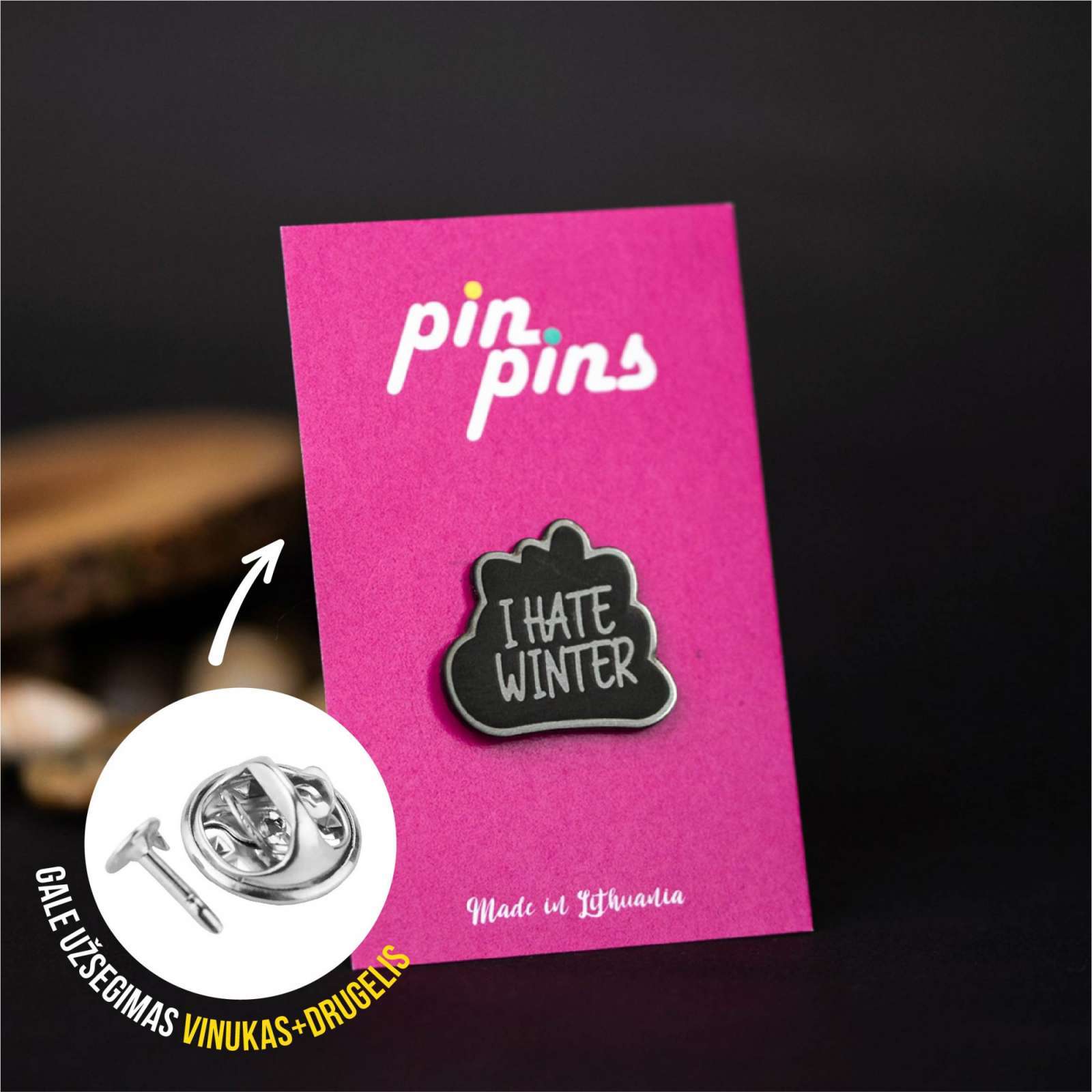 I hate winter :| įsegamas Pin ženkliukas sagė