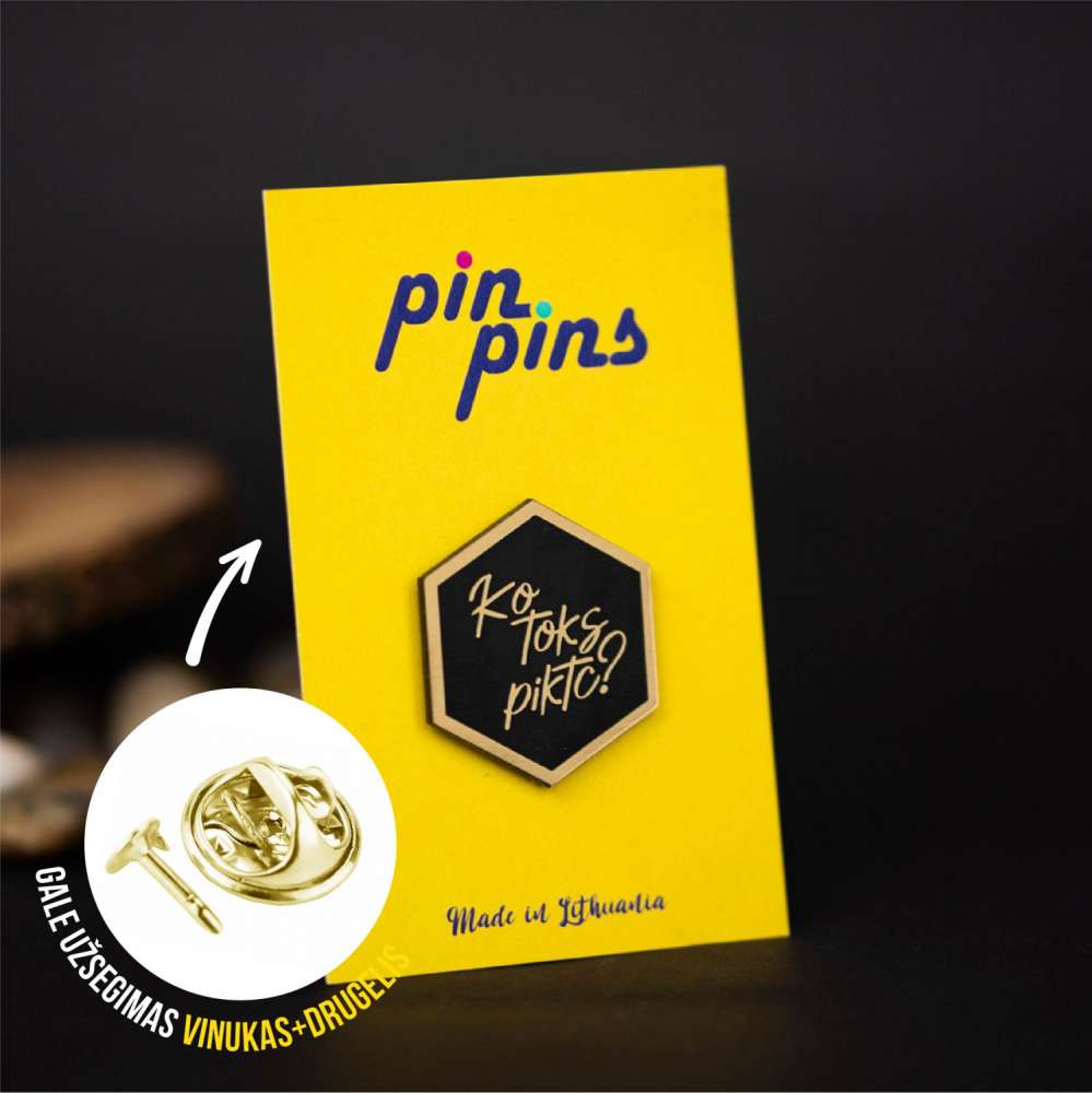 Ko toks Piktc? Įsegamas Pin ženkliukas sagė