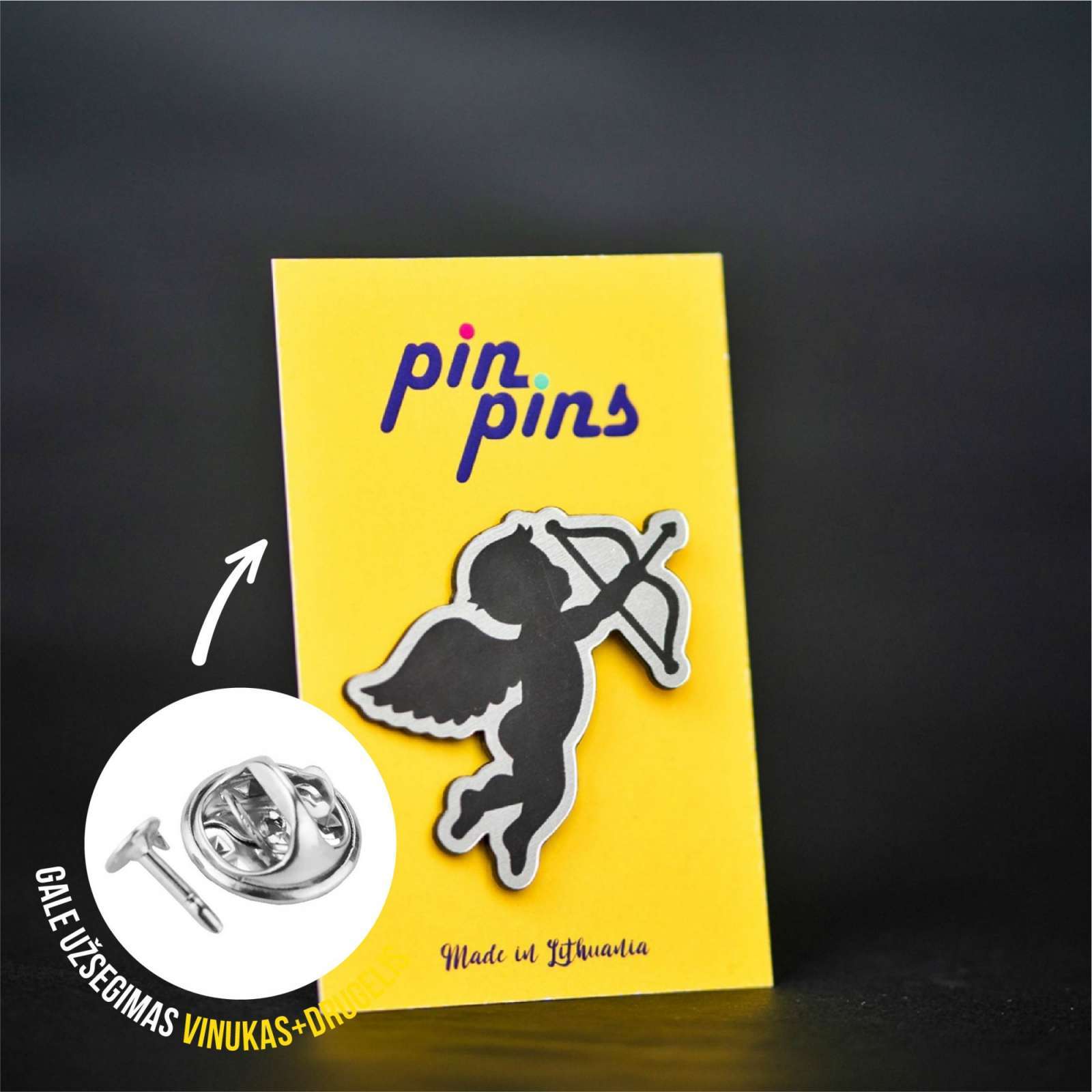 Kupidonas įsegamas Pin Ženkliukas sagė