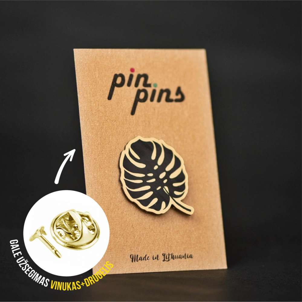 Leaf Monstera Lapas įsegamas Pin ženkliukas sagė