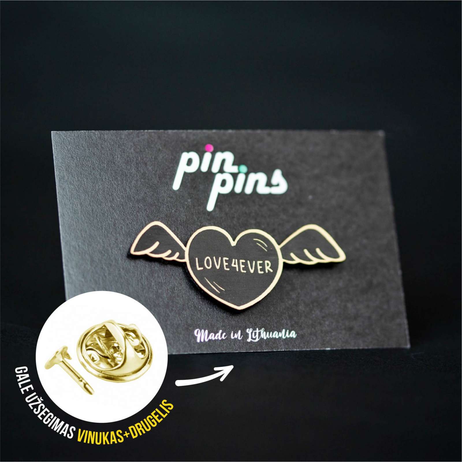 Love 4 ever įsegamas Pin Ženkliukas sagė