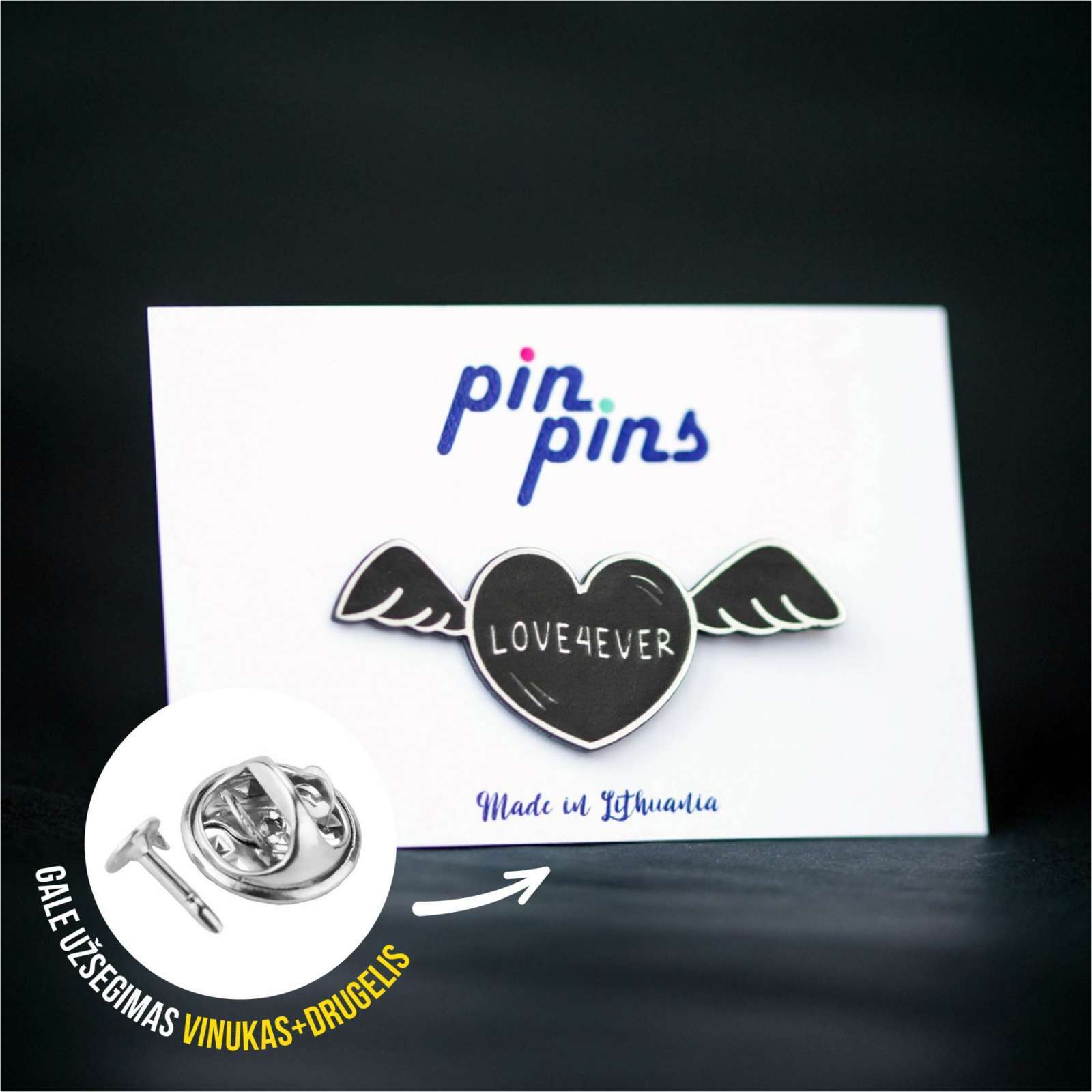 Love 4 ever įsegamas Pin Ženkliukas sagė