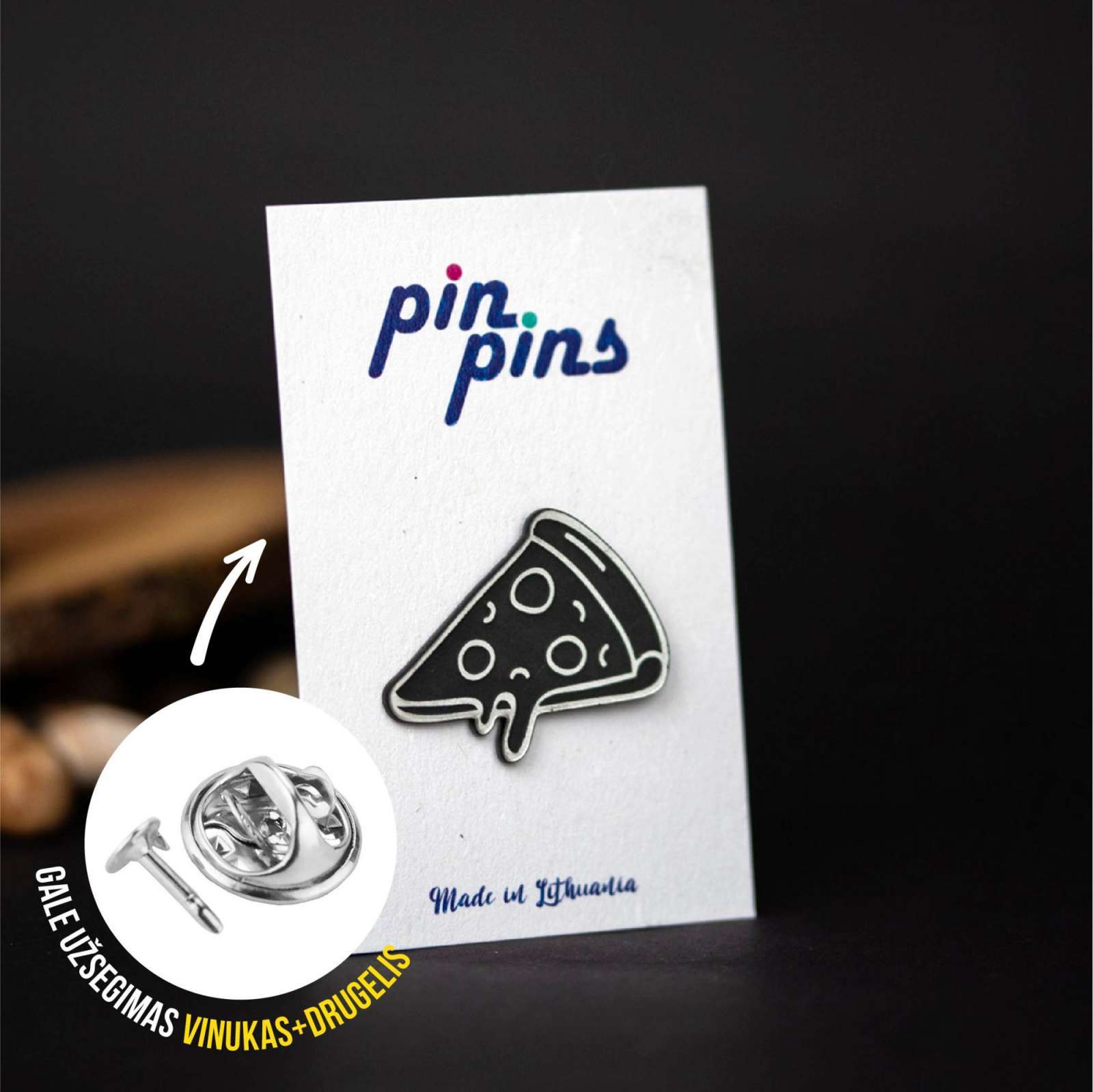 Pizza Pica įsegamas Pin ženkliukas sagė