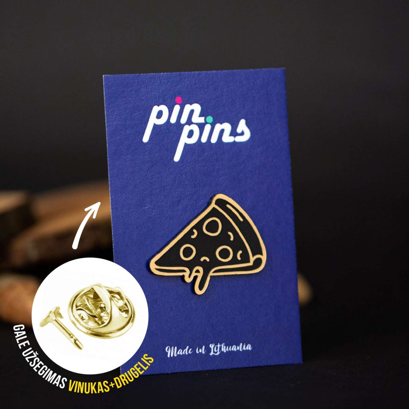 Pizza Pica įsegamas Pin ženkliukas sagė