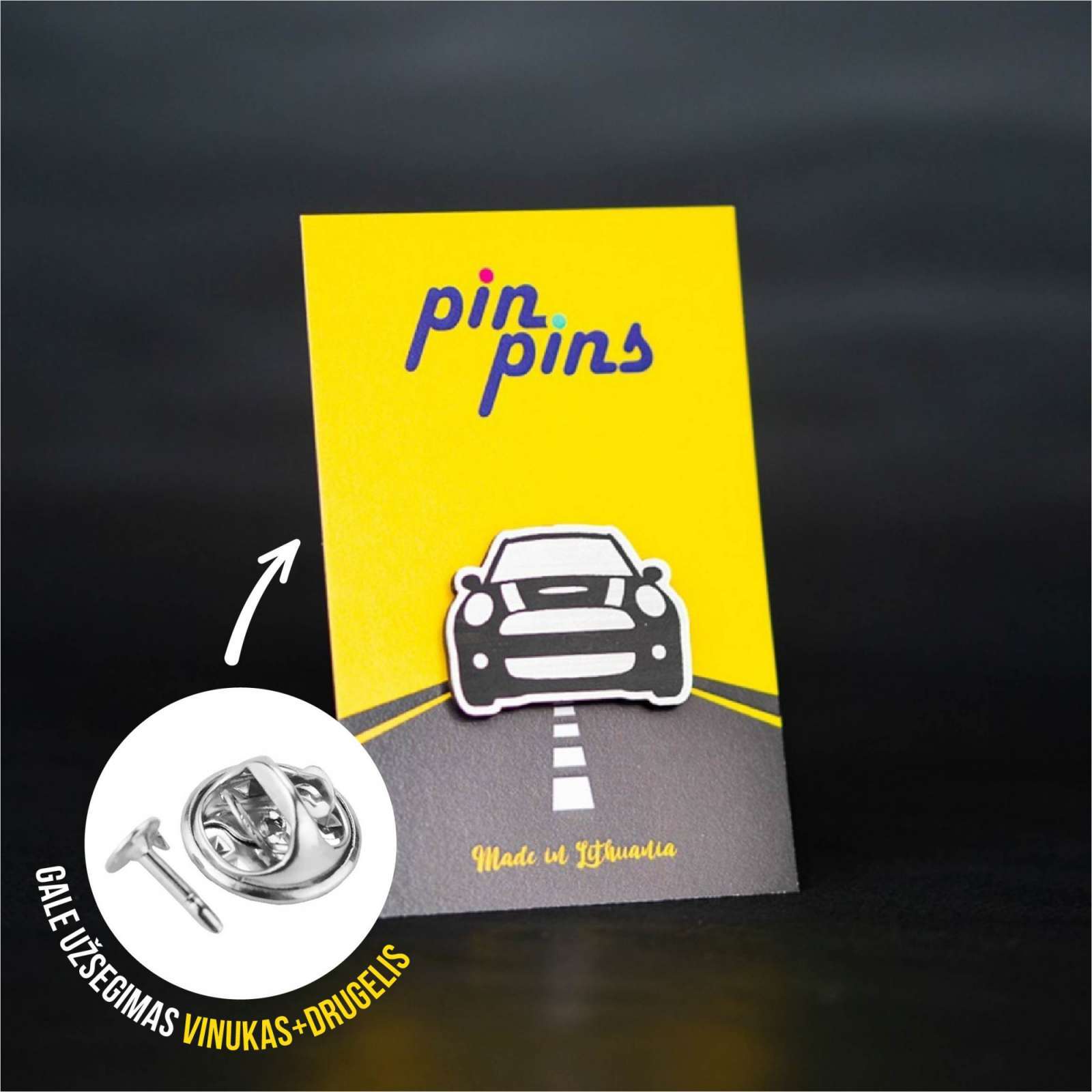MINI mašina Car Lover Autofanas įsegamas Pin ženkliukas sagė drabužio aksesuaras