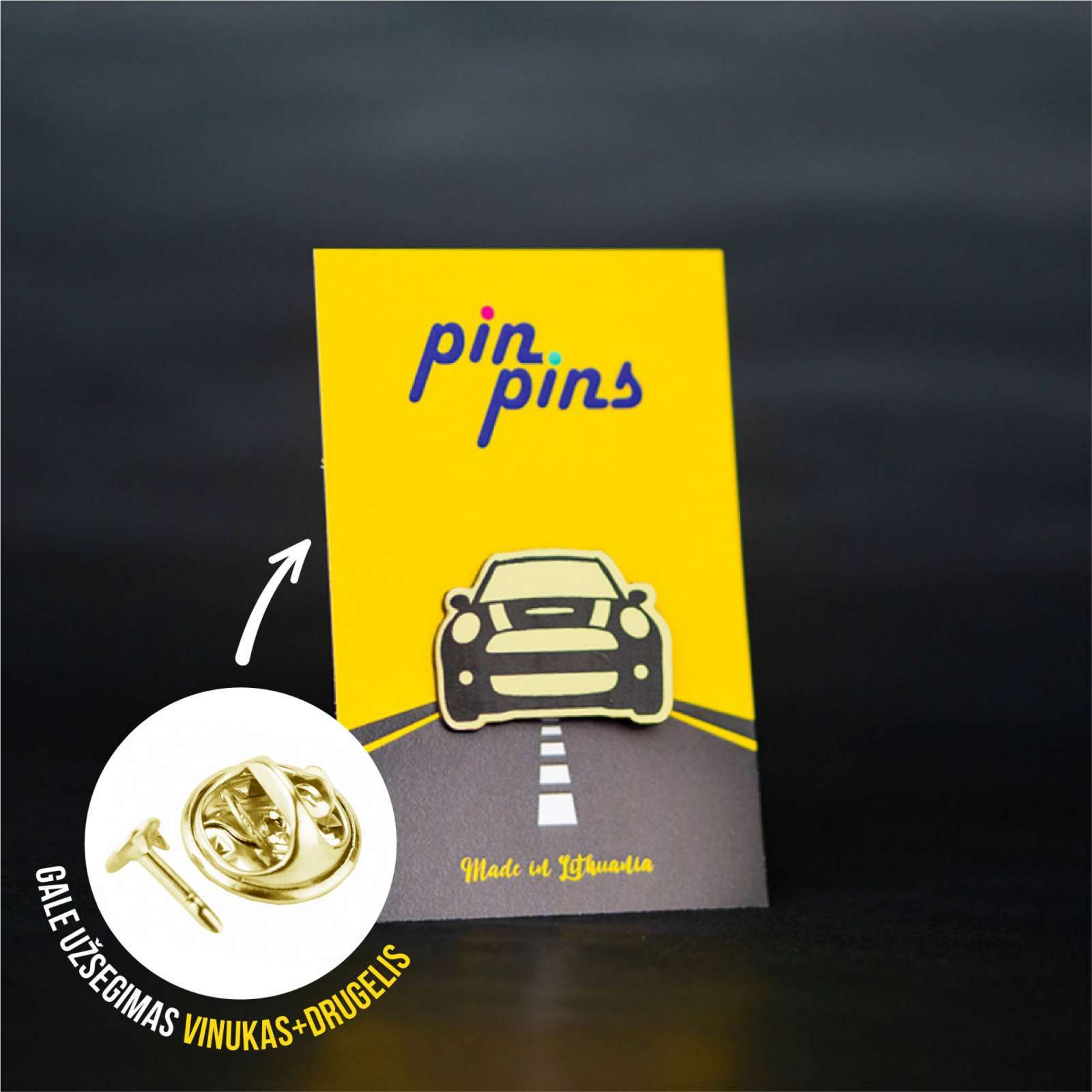 MINI mašina Car Lover Autofanas įsegamas Pin ženkliukas sagė drabužio aksesuaras