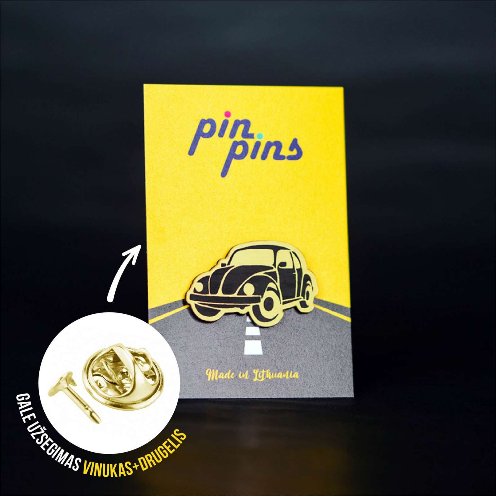 Vabalas Retro car mašina Car Lover Autofanas įsegamas Pin ženkliukas sagė drabužio aksesuaras