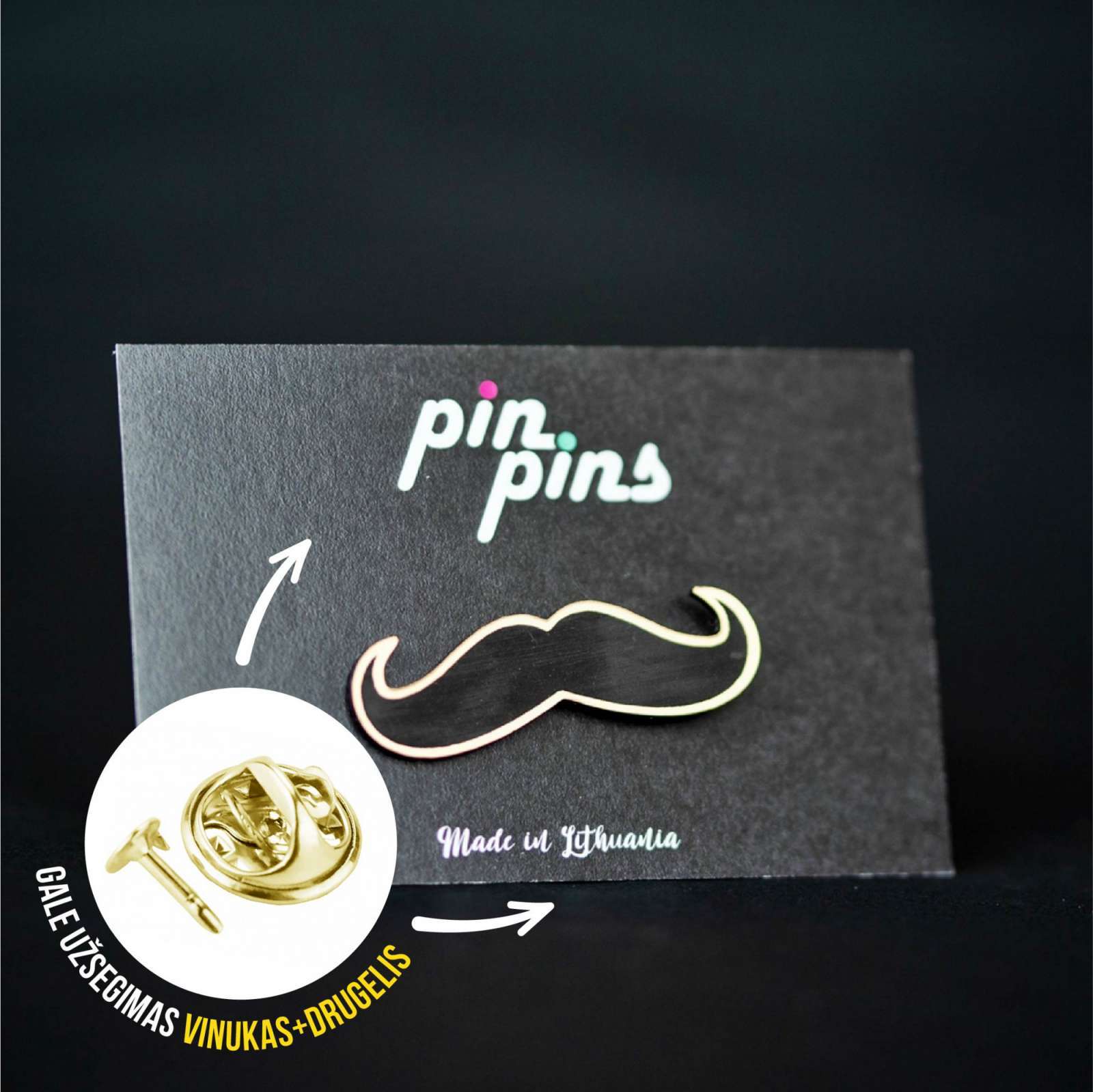 Ūsai Mustache - sagė Pin ženkliukas