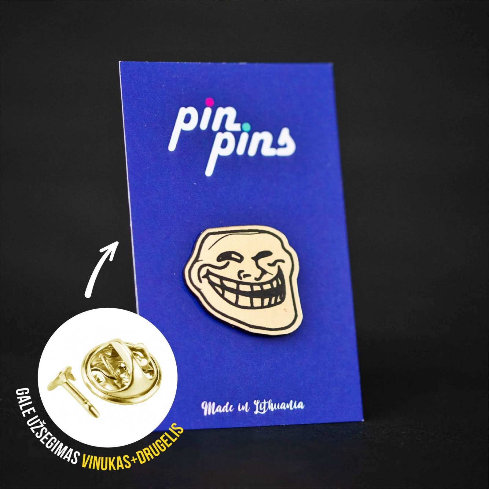 Troll Face - sagė Pin ženkliukas