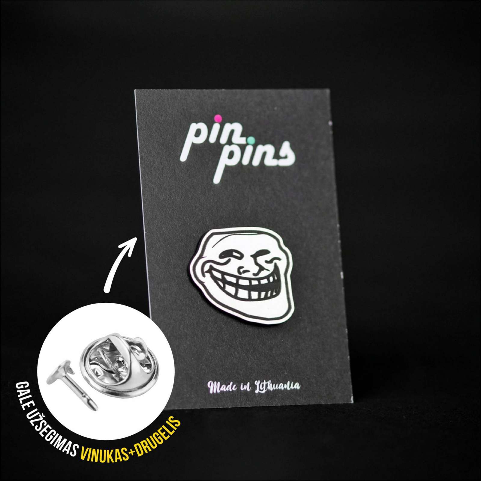 Troll Face - sagė Pin ženkliukas