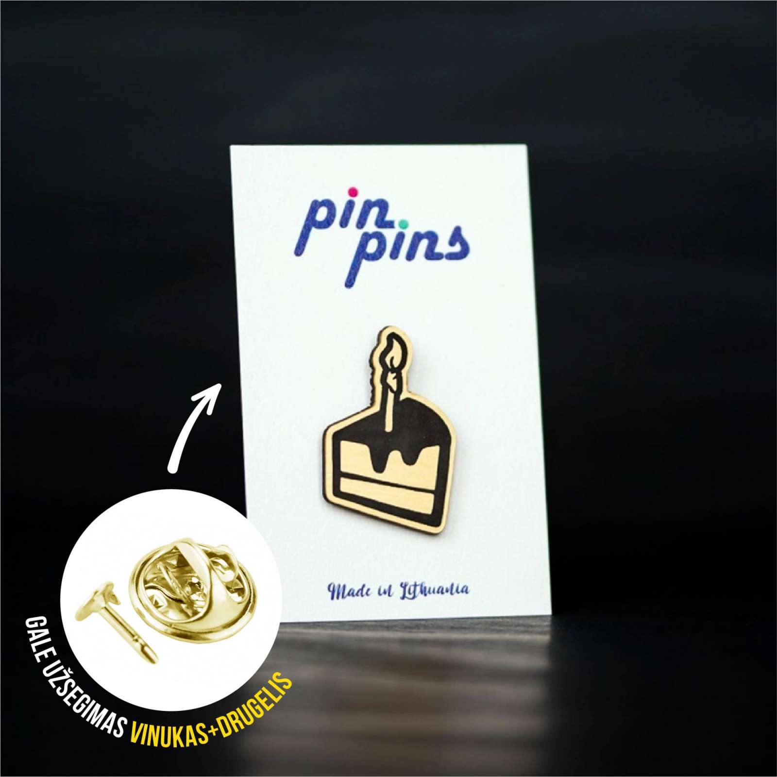 Tortas Gimtadienio - sagė Pin ženkliukas