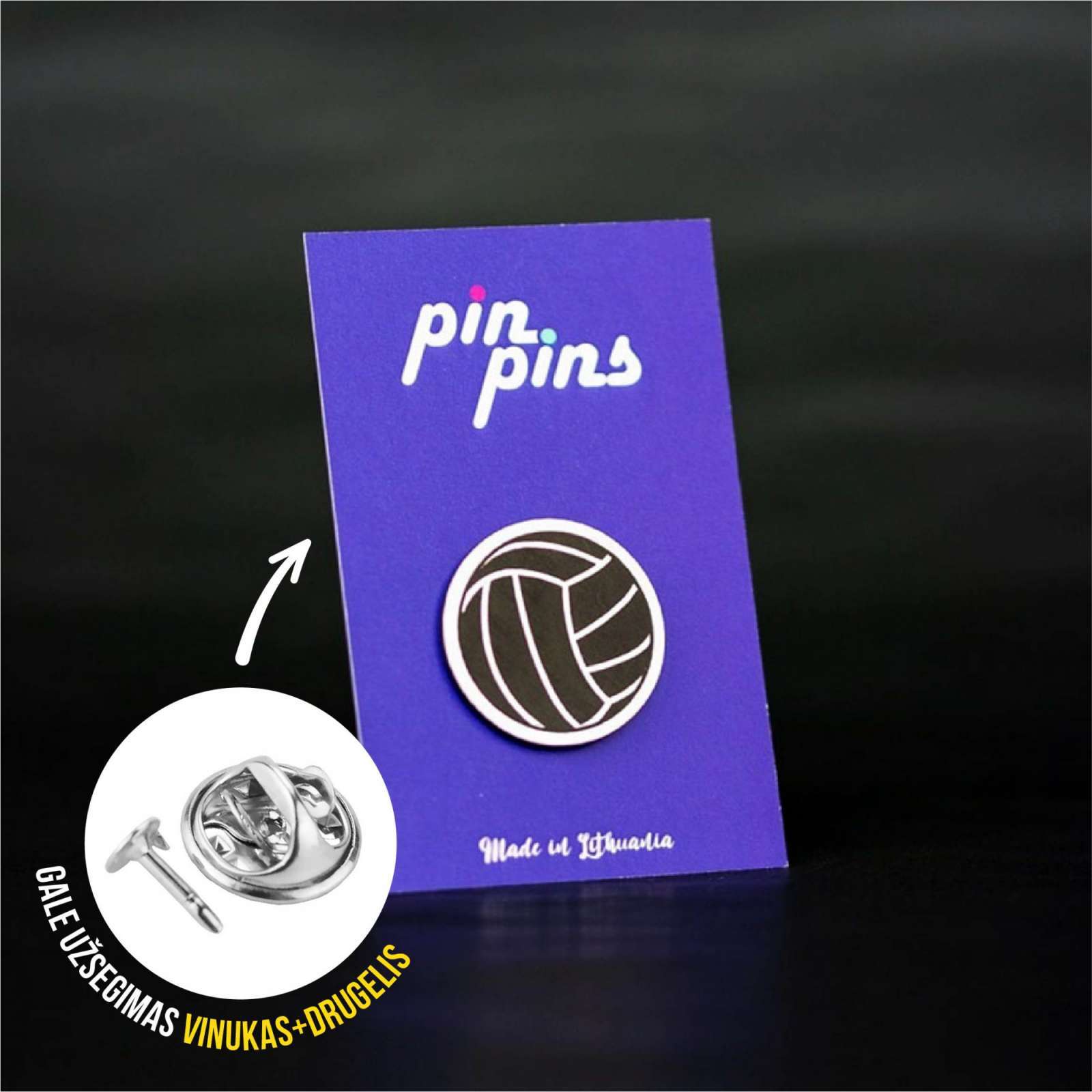 Tinklinis kamuolys Volleyball Pin ženkliukas