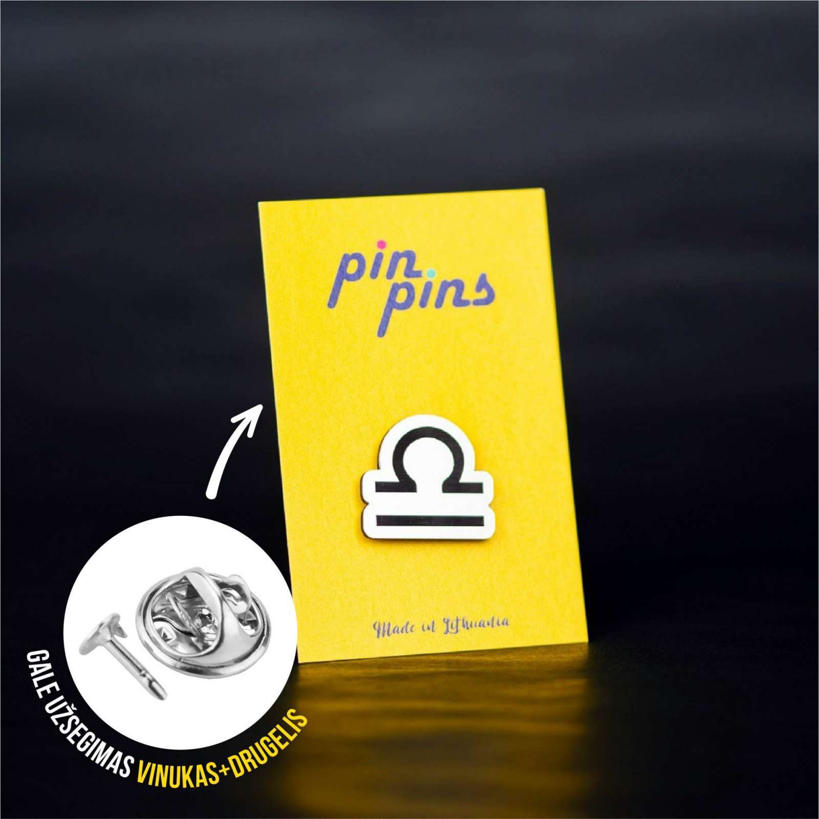 Svarstyklės zodiakas Pin ženkliukas
