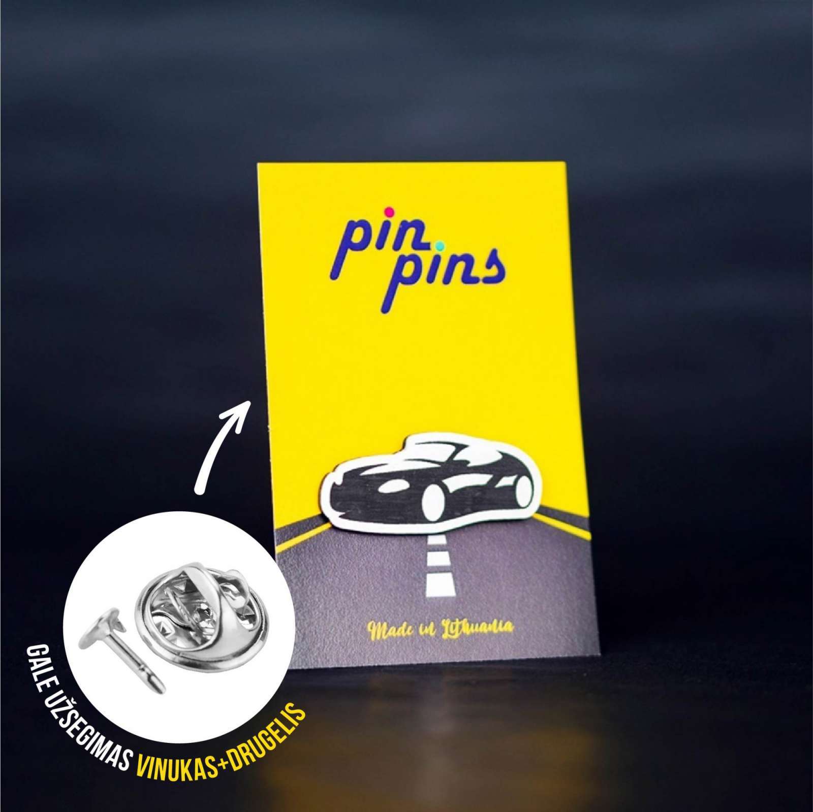 Super Sport car Sportinė mašina Autofanas įsegamas Pin ženkliukas sagė drabužio aksesuaras