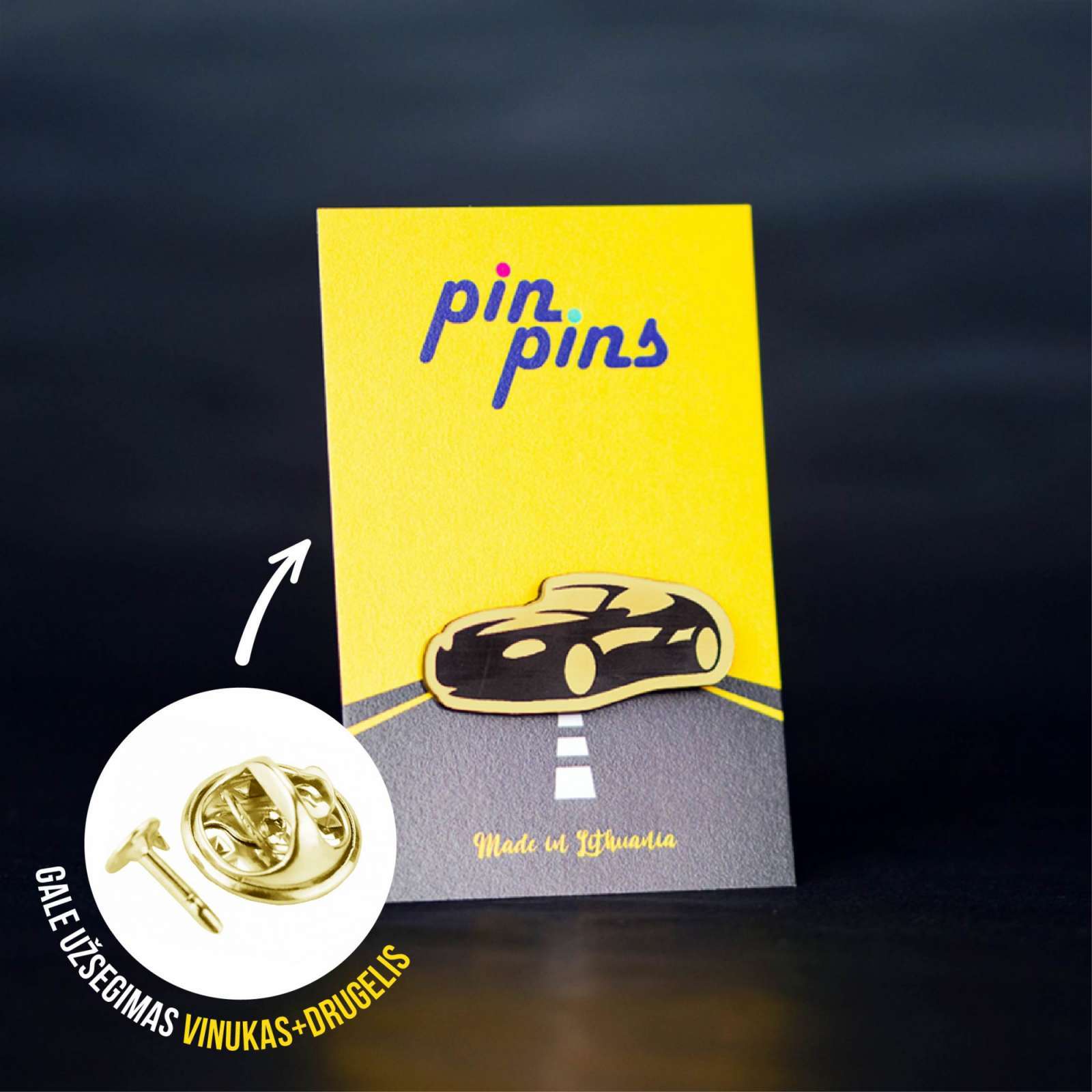 Super Sport car Sportinė mašina Autofanas įsegamas Pin ženkliukas sagė drabužio aksesuaras
