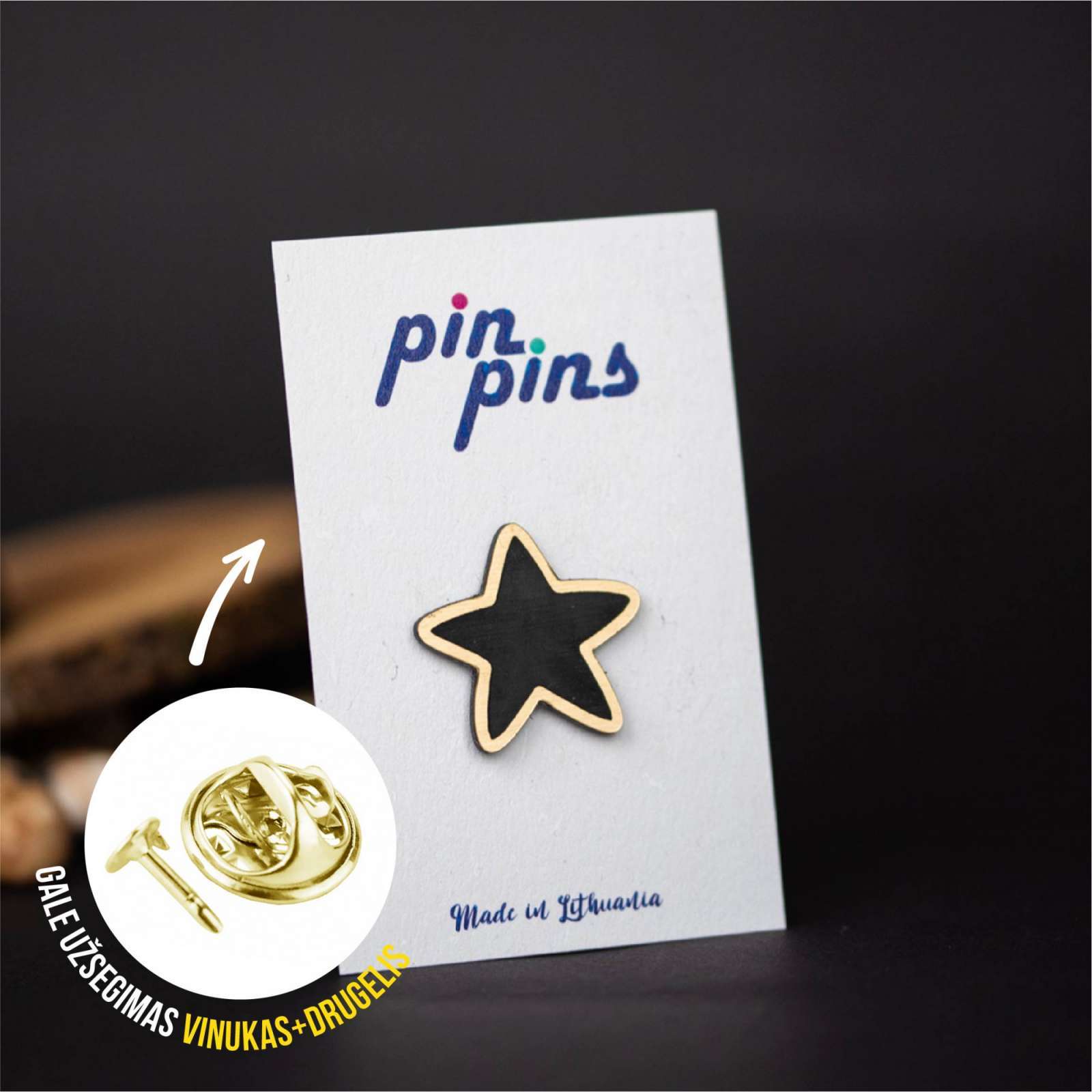 Star Žvaigždė Pin ženkliukas