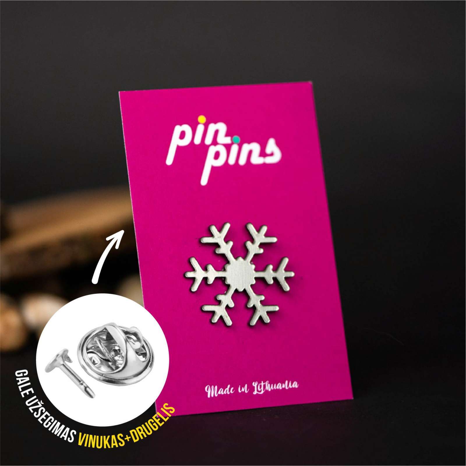 Snaigė Snowflake - Pin ženkliukas