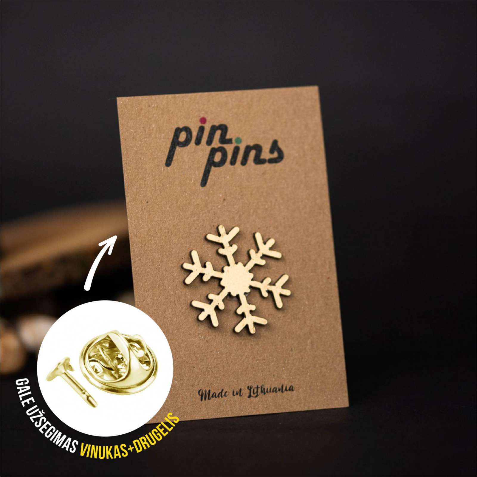 Snaigė Snowflake - Pin ženkliukas