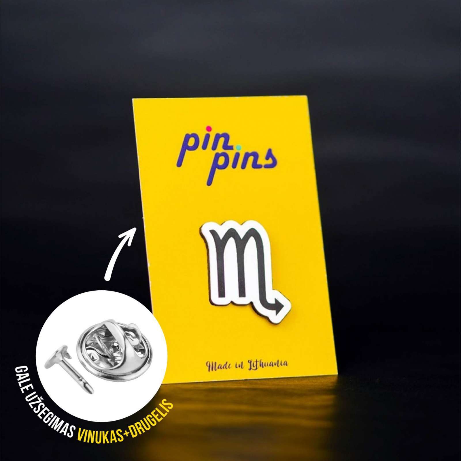 Skorpionas zodiakas - Pin ženkliukas