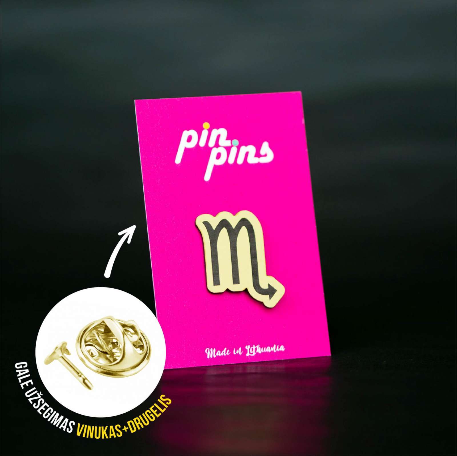 Skorpionas zodiakas - Pin ženkliukas