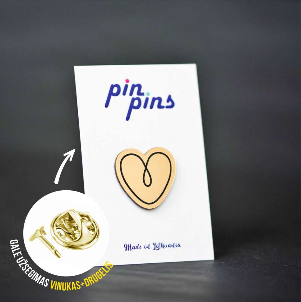 Širdis Heart - Pin ženkliukas