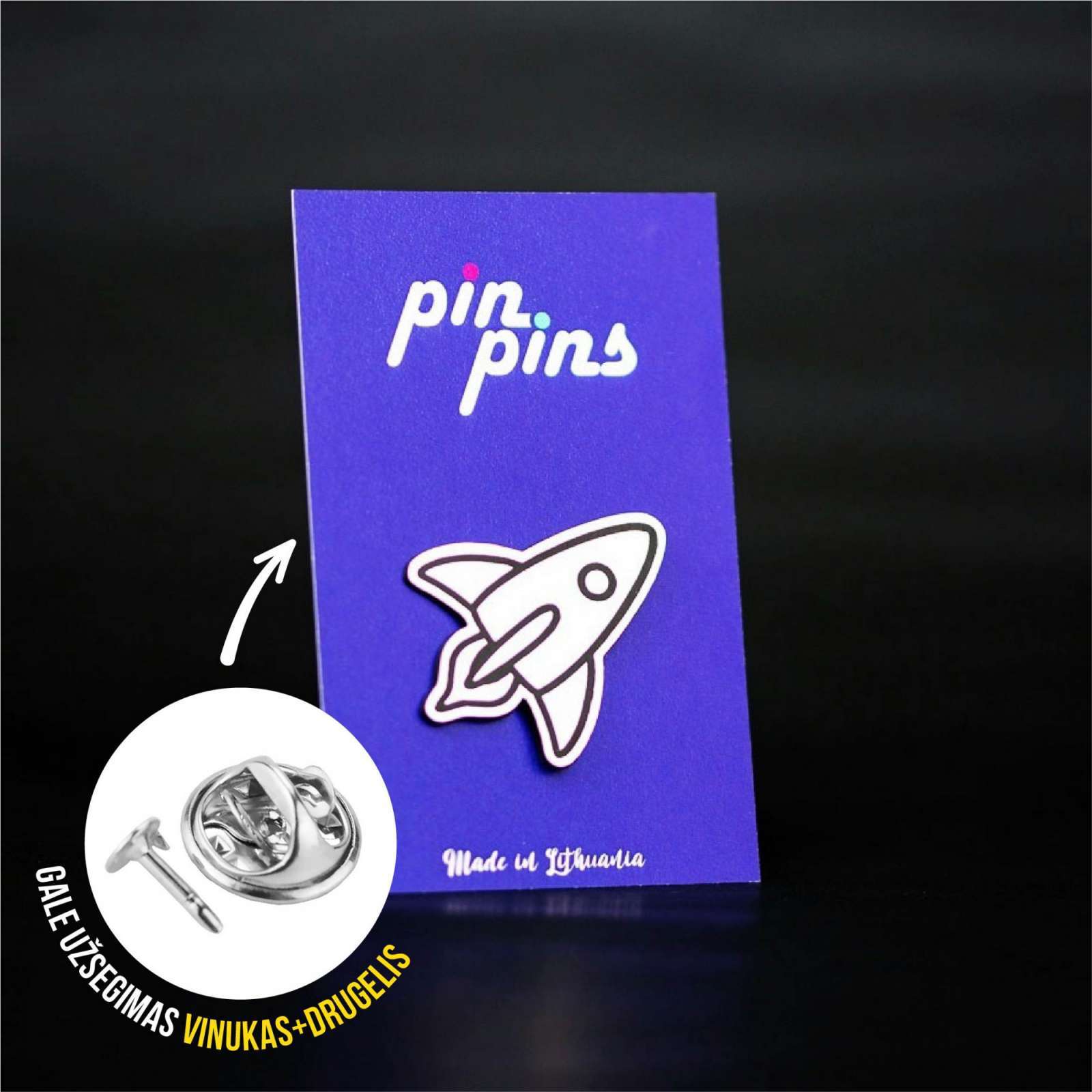 Raketa Cosmos - Pin ženkliukas sagė