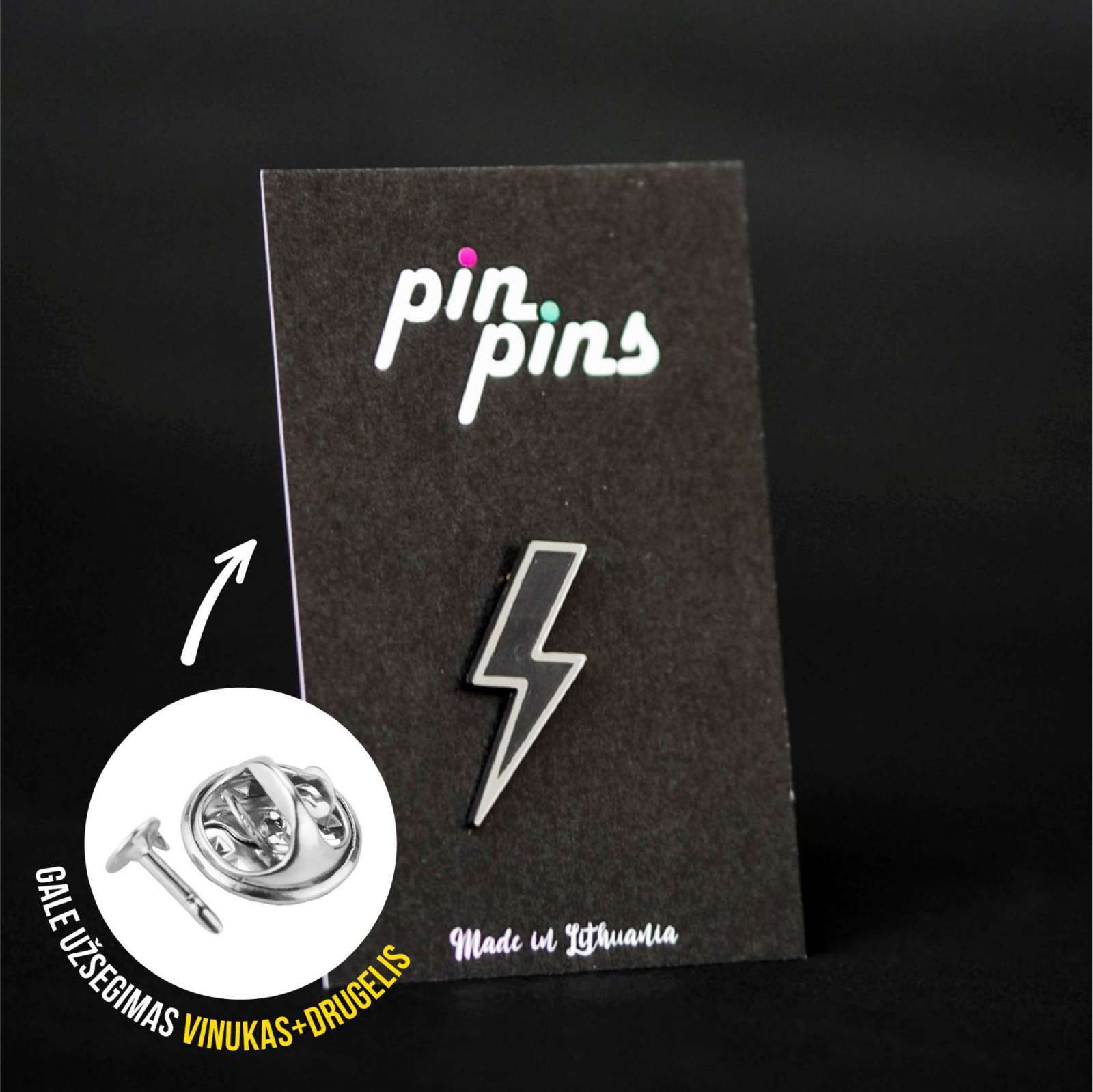 Žaibas Lightning Bolt - Pin ženkliukas