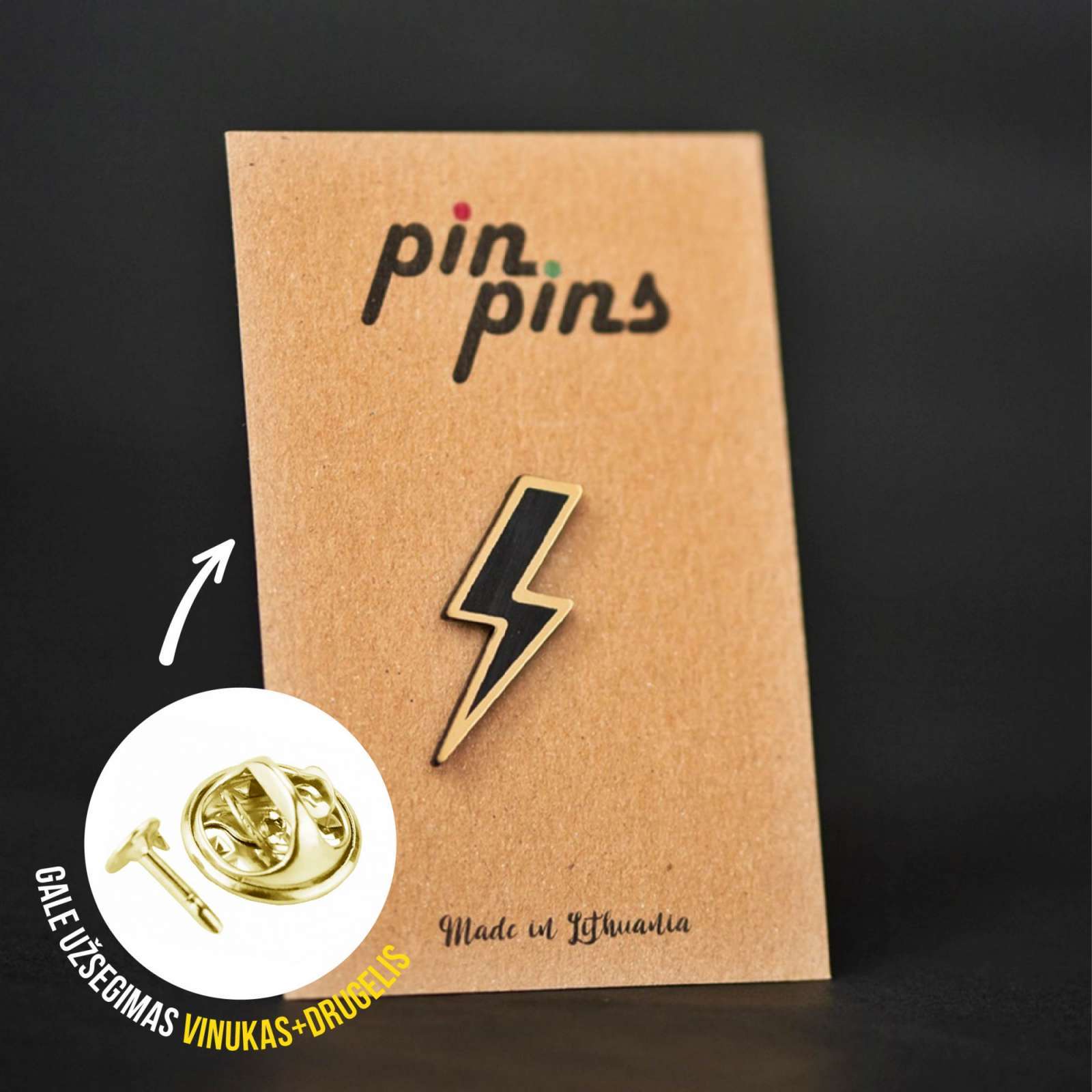 Žaibas Lightning Bolt - Pin ženkliukas