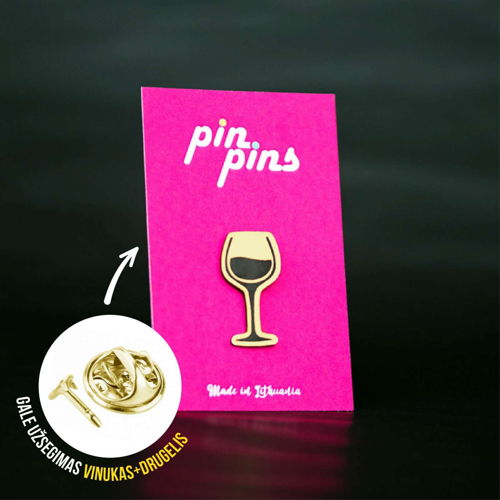 Vynas Wine - Pin ženkliukas
