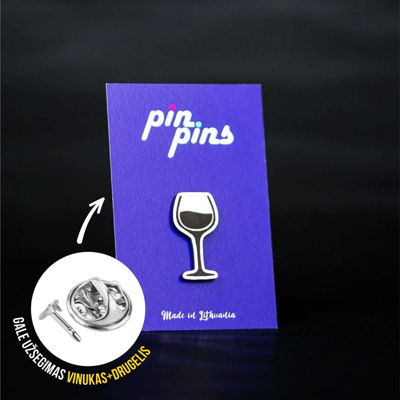 Vynas Wine - Pin ženkliukas