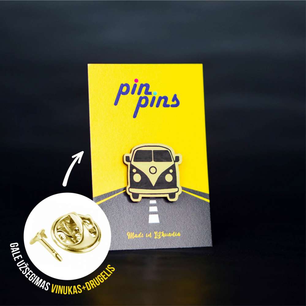 VW T1 Retro car mašina Car Lover Autofanas įsegamas Pin ženkliukas sagė drabužio aksesuaras