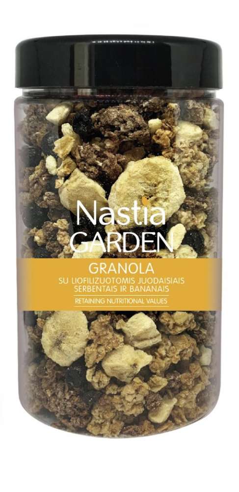 GRANOLA SU SERBENTAIS IR BANANAIS NASTIA GARDEN